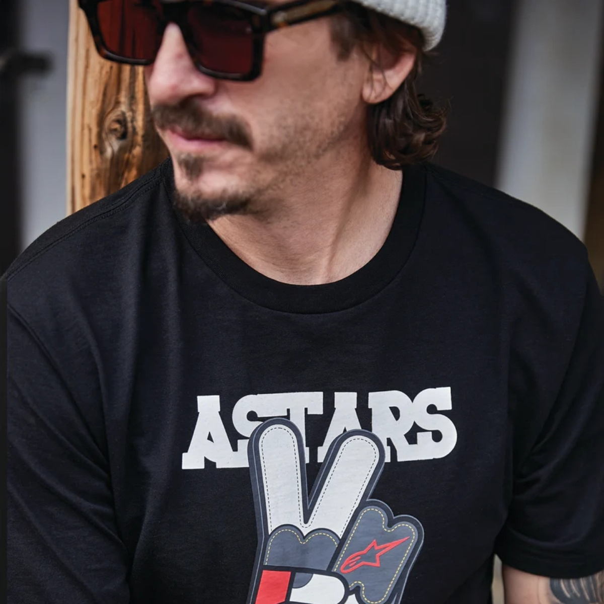 Camiseta Alpinestars Peaceout Preto