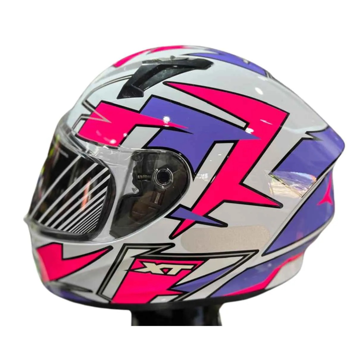 Capacete EBF X Troy FF 526 Crush Branco/Rosa/Lilas