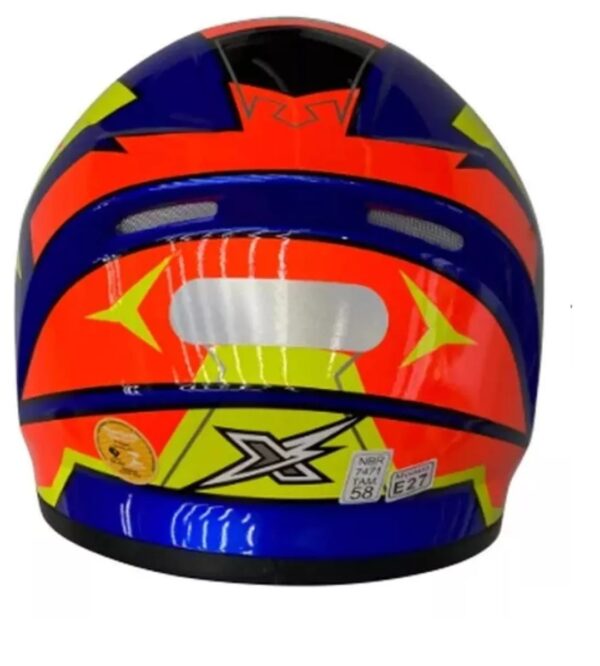 Capacete EBF X Troy FF 526 Crush Azul Fluor / Amarelo - Image 3