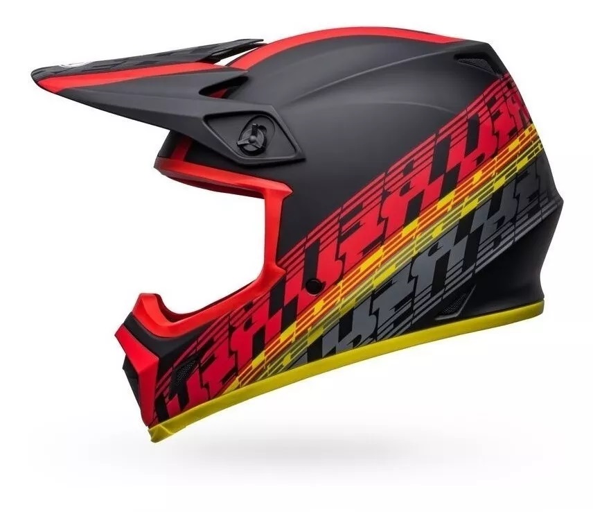 Capacete Bell MX-9 Mips Offset Matt Black Red