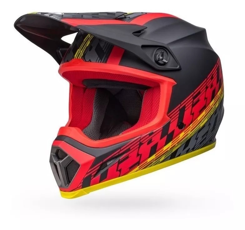 Capacete Bell MX-9 Mips Offset Matt Black Red