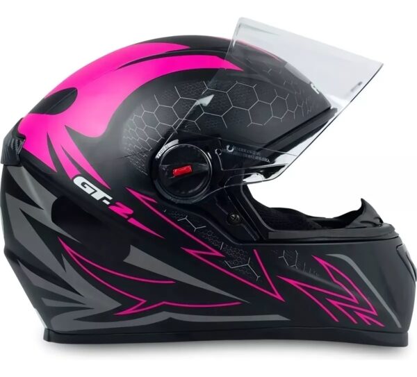 Capacete FW3 GT 2 Preto Fosco Rosa - Image 5