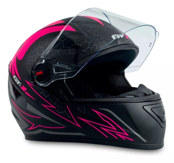 Capacete FW3 GT 2 Preto Fosco Rosa - Image 7