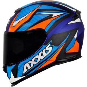 Capacete Axxis Eagle Power – Azul/Laranja Fosco