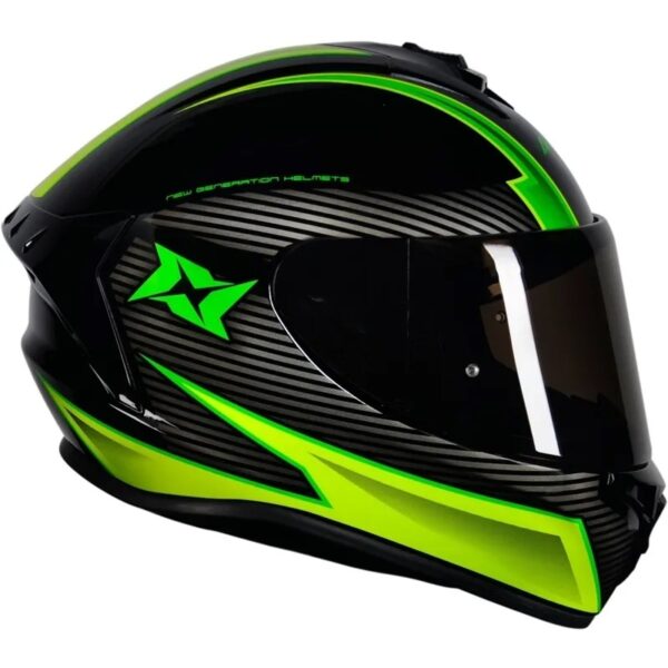 Capacete Axxis Draken Track Gloss Black / Gren - Image 3