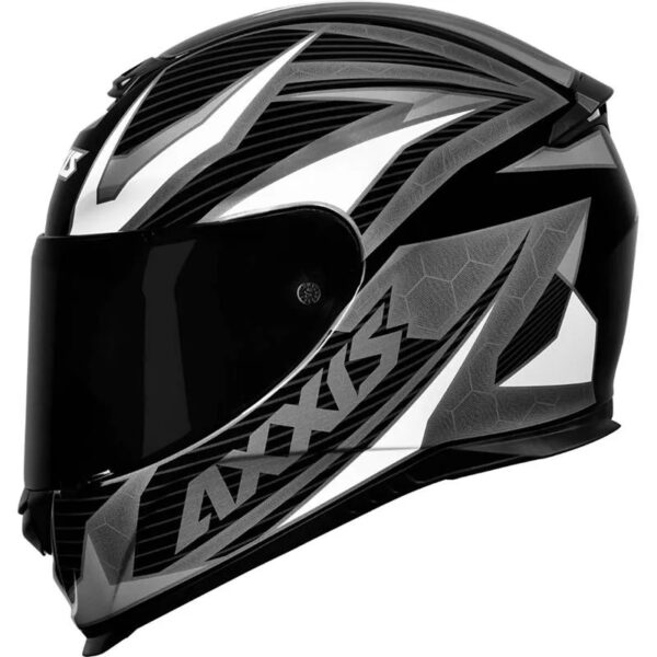 Capacete Axxis Eagle Power - Preto/Cinza/Branco