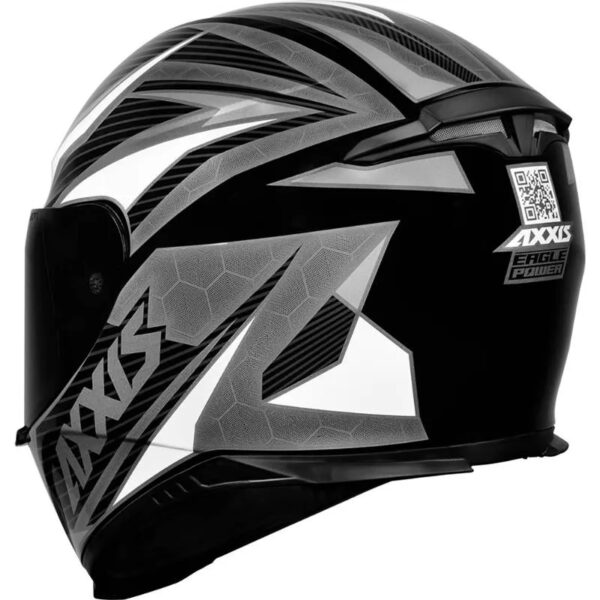 Capacete Axxis Eagle Power - Preto/Cinza/Branco - Image 6