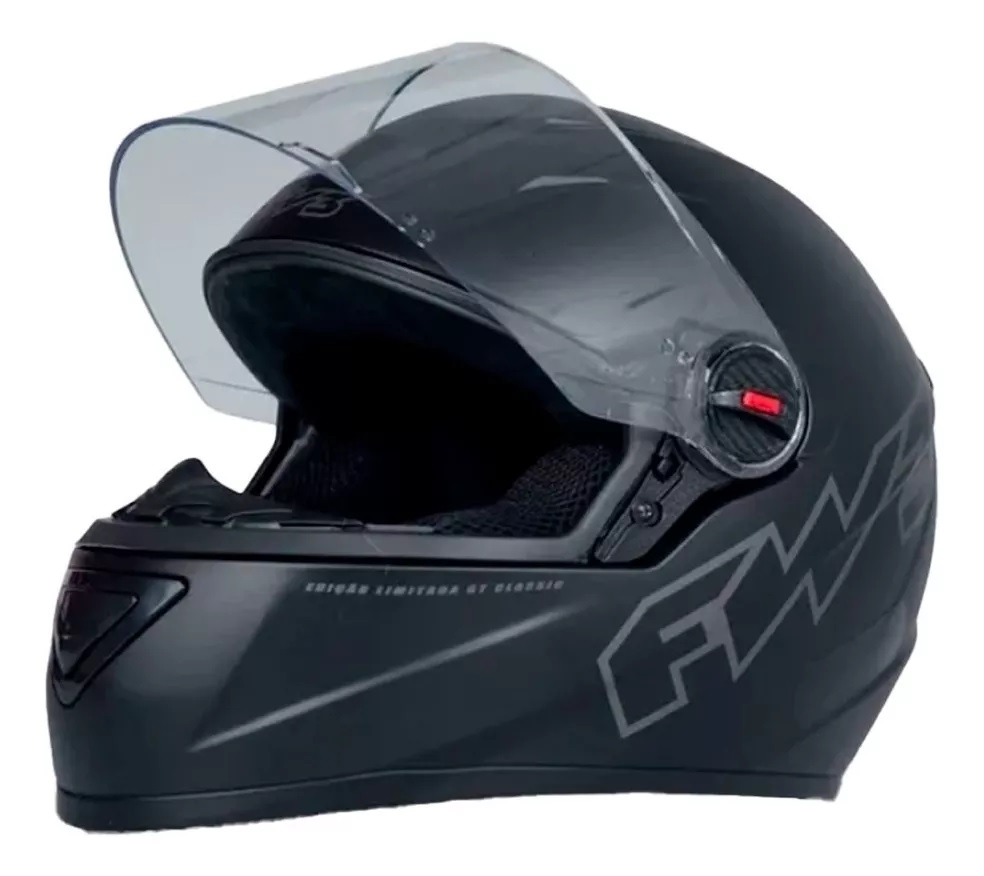 Capacete FW3 GT Classic Preto Fosco - Image 3