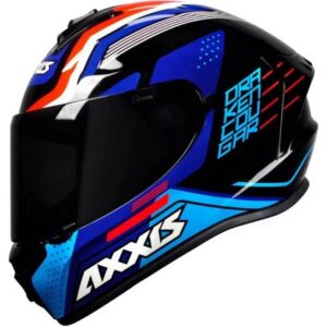 Capacete Axxis Draken Cougar – Preto/Azul/Vermelho
