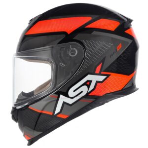 Capacete ASX Eagle Fast Brilho Preto/Vermelho