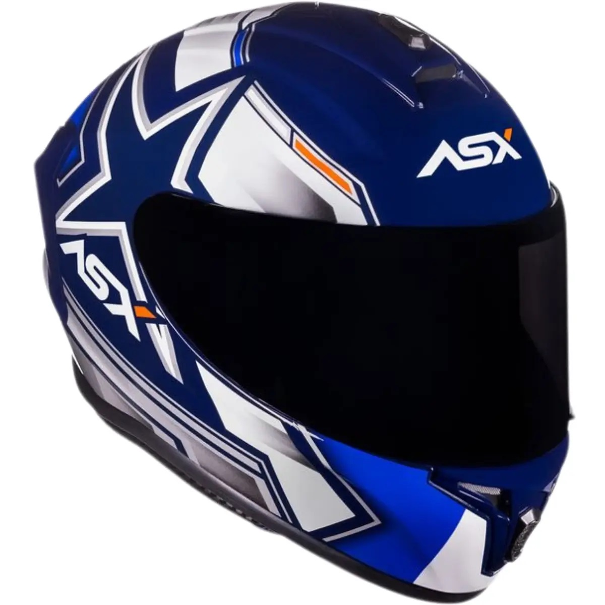 Capacete ASX Draken Pilot Brilho Azul/Branco/Vermelho - Image 6