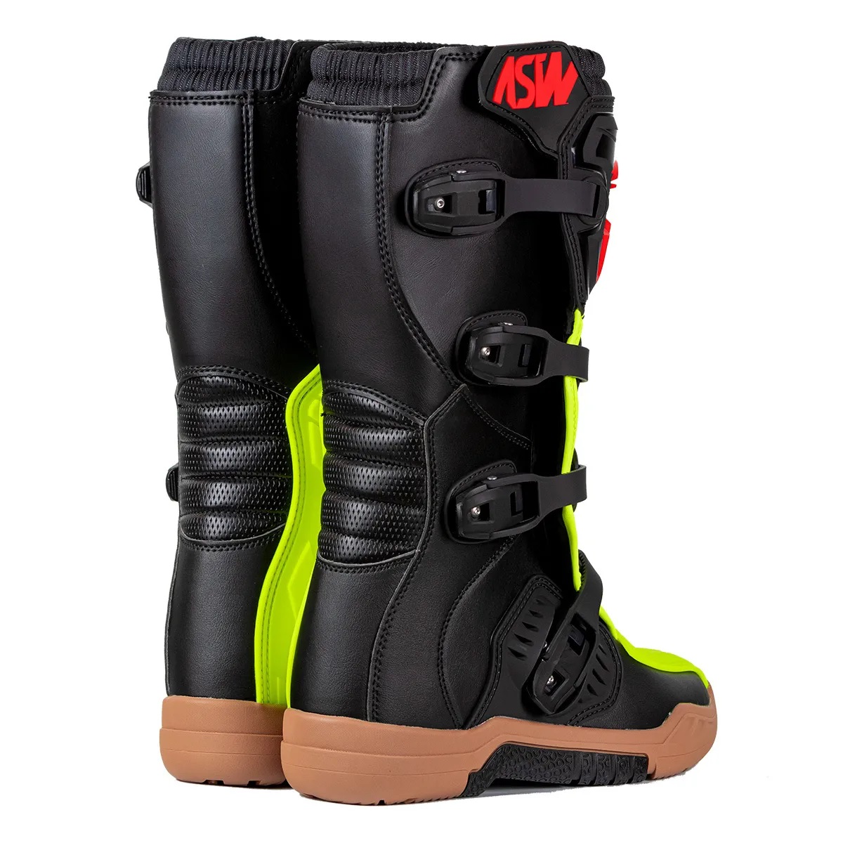 Bota ASW Image Enduro Preto/Amarelo Fluor/Vermelho - Image 6