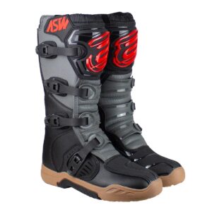Bota ASW Image Enduro Cinza/Pto/Vermelho