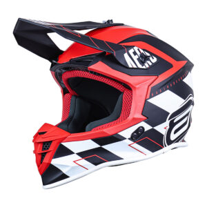 Capacete ASW R3 Victorious Preto/Branco/Vermelho