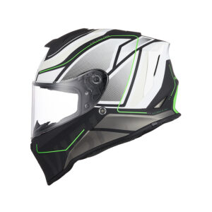 Capacete Origine Dinamo Galaxy Preto Brilho/Branco/Verde