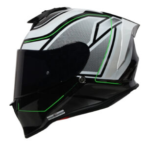 Capacete Origine Dinamo Galaxy Preto Brilho/Branco/Verde