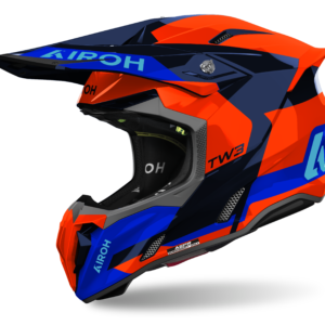 Capacete Airoh Wraaap Twist 3 Fancy Orange/Blue Gloss